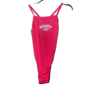 Adoretex Life Guard Swimsuit Womens One Piece Swim Red 34 Small NWT